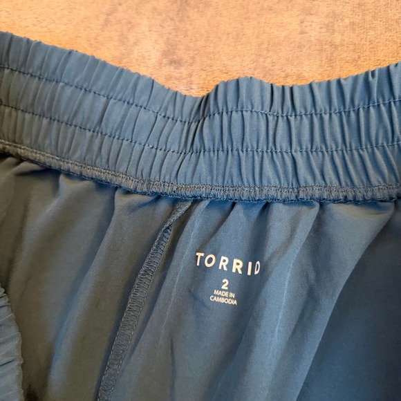 TORRID Stretch Active Jogger Pants Elastic Waist Drawstring Blue Womens 2X NWT - Picture 3 of 11